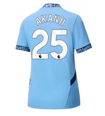 Manchester City Manuel Akanji #25 Replika Hjemmebanetrøje Dame 2024-25 Kortærmet